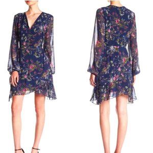 NWOT Adelyn Rae Floral Long Bishop Sleeve Dress